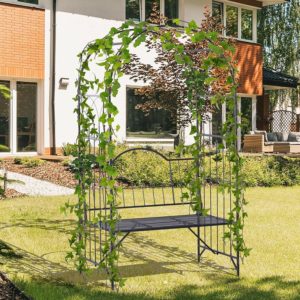 Metal Arbor with Bench