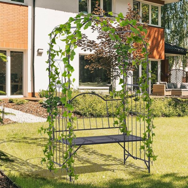 Metal Arbor with Bench